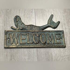 AST iron Mermaid Welcome sign